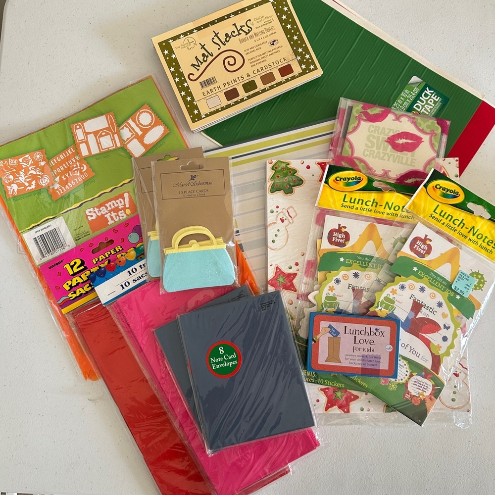 Bundle Assorted Craft & Stationery Lunch Box Notes Mat Stacks Placecards - Picture 2 of 10